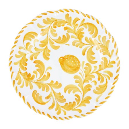 Arezzo Yellow Round Platter 10 Arezzo Yellow Round Platter 10