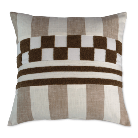 flax checks and stripes throw pillow 60 flax checks and stripes throw pillow 60