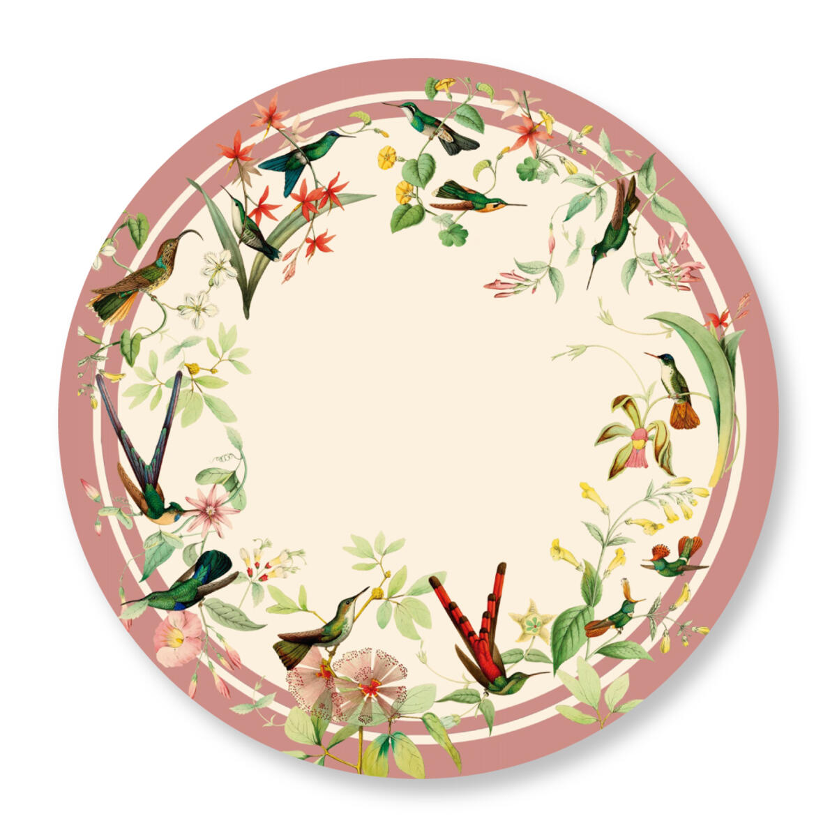LAZY SUSAN PINK HUMMINGBIRDS 47 LAZY SUSAN PINK HUMMINGBIRDS 47