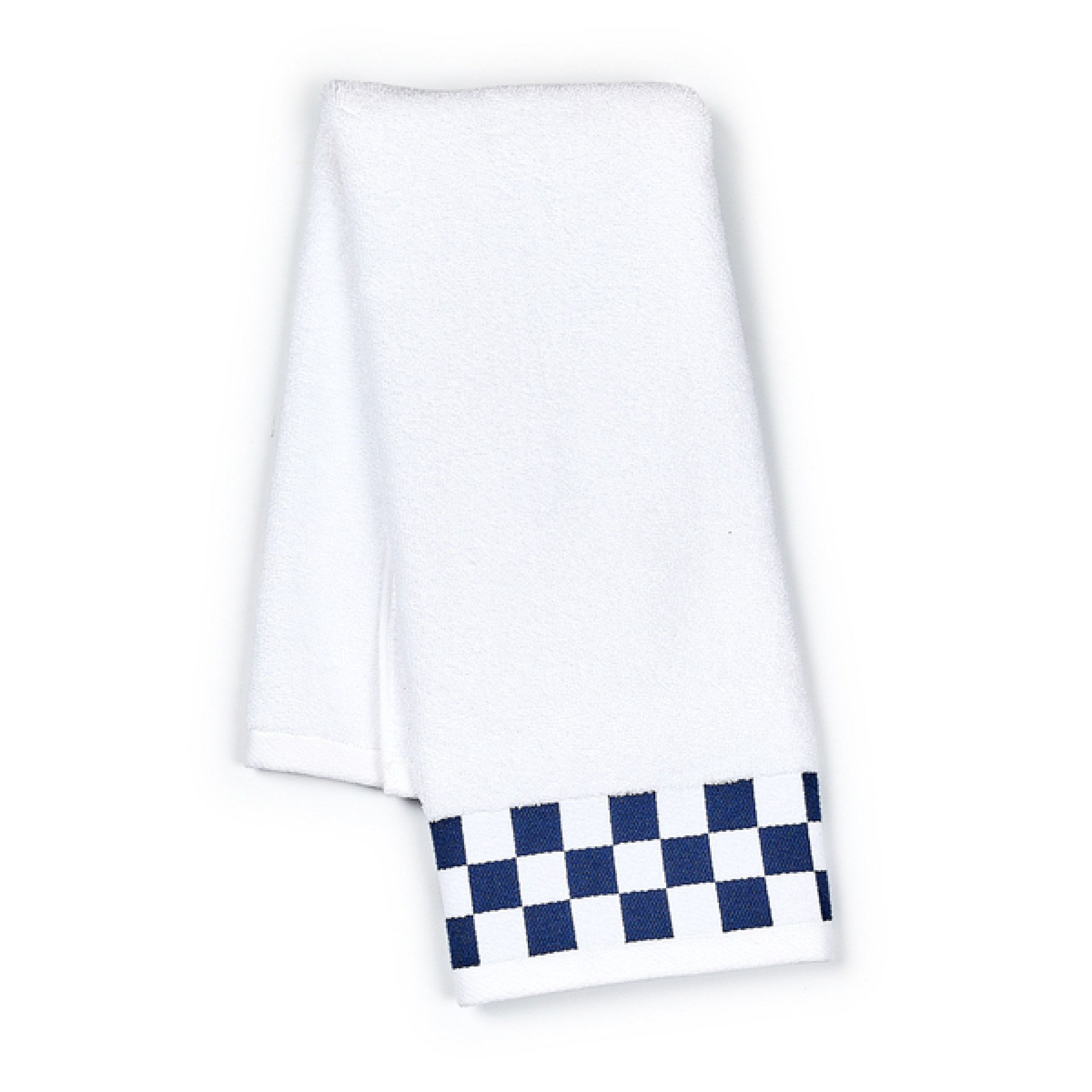 hand towel with navy check border 120 hand towel with navy check border 120