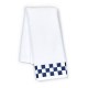 hand towel with navy check border 120 hand towel with navy check border 120