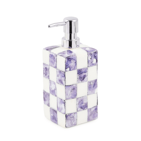 violet check capiz soap pump 18 violet check capiz soap pump 18
