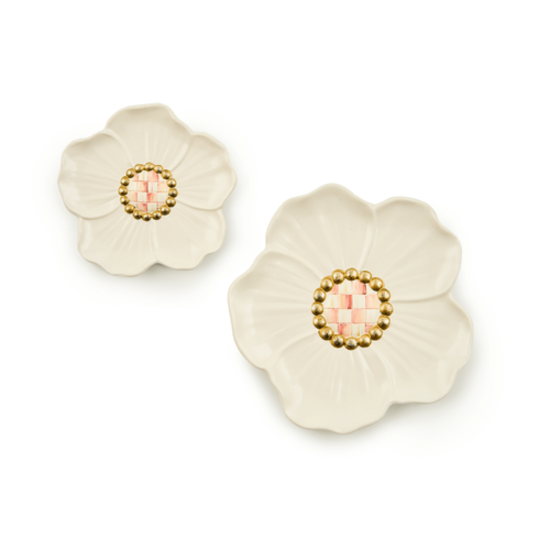 rosy flower trinket dishes, set of 2 116 rosy flower trinket dishes, set of 2 116