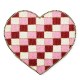 red and white check heart shaped placemat 22 red and white check heart shaped placemat 22