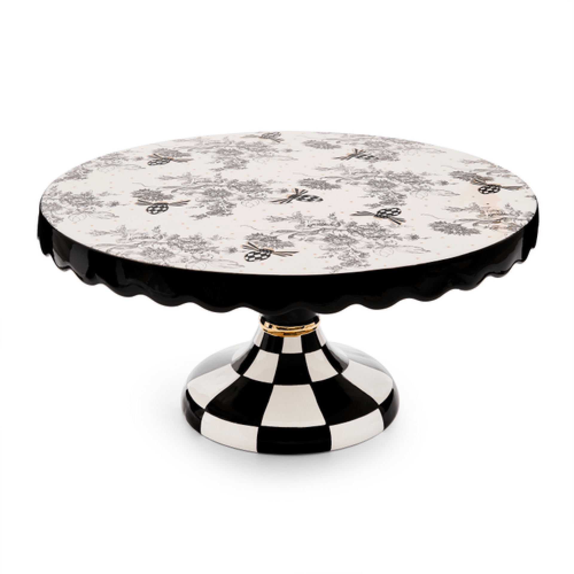 bee toile large pedestal platter 3 bee toile large pedestal platter 3
