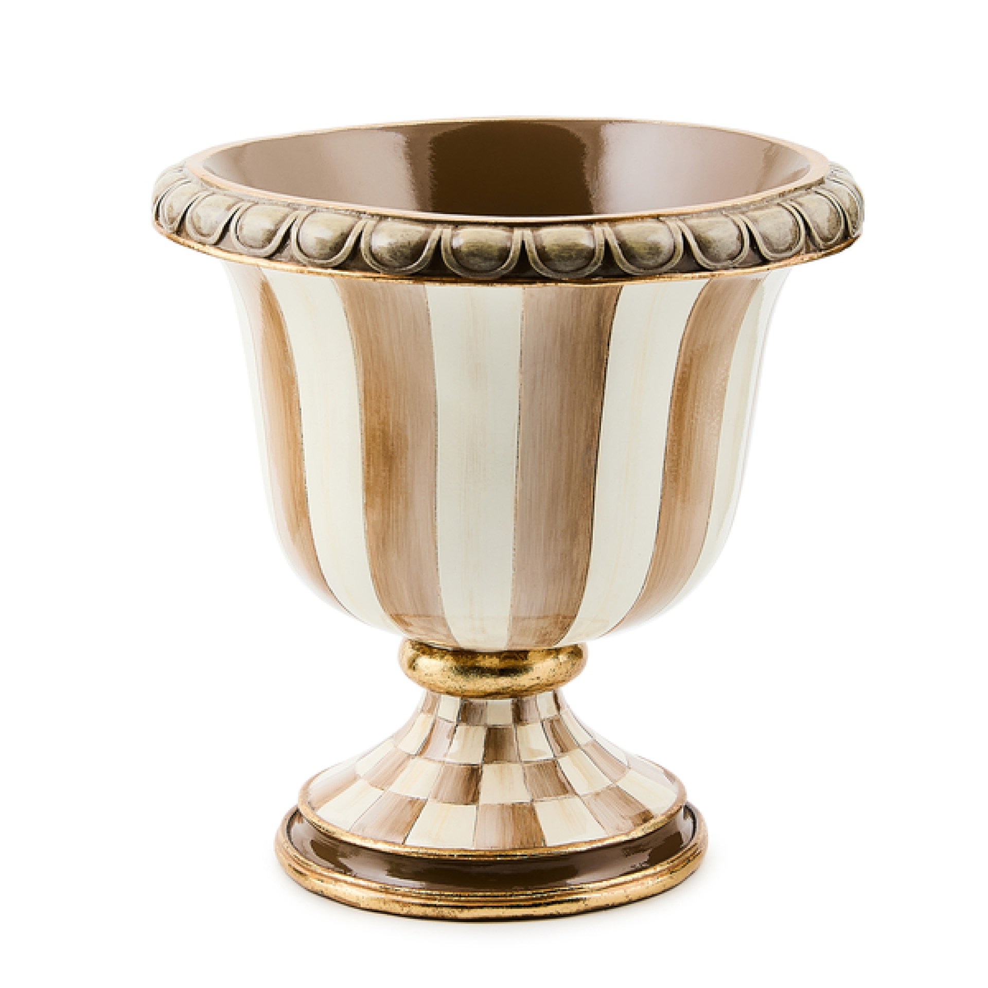 mocha stripe tabletop urn 47 mocha stripe tabletop urn 47