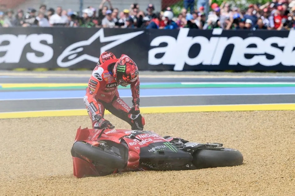 Francesco Bagnaia claims Marc Marquez “might trip a tractor and be aggressive” Francesco Bagnaia claims Marc Marquez “might trip a tractor and be aggressive”