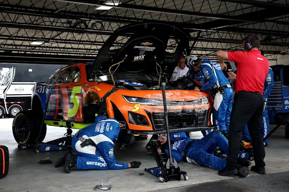 Darlington shocker as Kyle Larson wrecks early in NASCAR Cup race Darlington shocker as Kyle Larson wrecks early in NASCAR Cup race