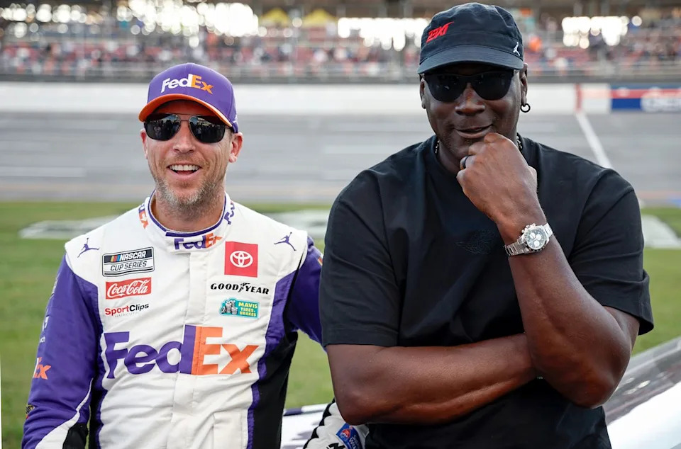 NASCAR Star Denny Hamlin Breaks Down on the Stand as Workforce Accomplice Michael Jordan Watches in Courtroom NASCAR Star Denny Hamlin Breaks Down on the Stand as Workforce Accomplice Michael Jordan Watches in Courtroom