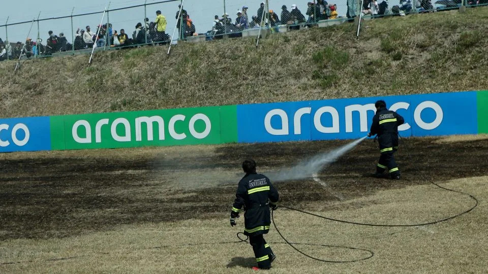 A number of grass fires wreak havoc at Japanese Grand Prix qualifying as Max Verstappen units new lap document A number of grass fires wreak havoc at Japanese Grand Prix qualifying as Max Verstappen units new lap document