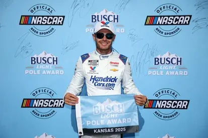 With a center finger out the window, Carson Hocevar wins Kansas Truck race With a center finger out the window, Carson Hocevar wins Kansas Truck race