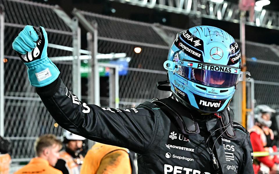 George Russell takes Las Vegas GP pole with Lewis Hamilton solely tenth George Russell takes Las Vegas GP pole with Lewis Hamilton solely tenth