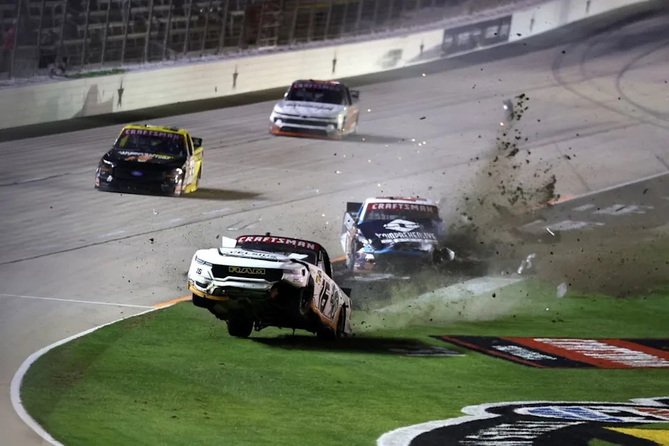 Carson Hocevar wins once more in Texas extra time after chaotic Truck race Carson Hocevar wins once more in Texas extra time after chaotic Truck race