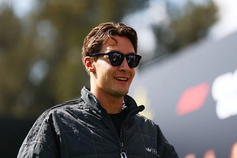 George Russell sneaks into F1 Mexico GP grandstands as undercover second goes viral George Russell sneaks into F1 Mexico GP grandstands as undercover second goes viral