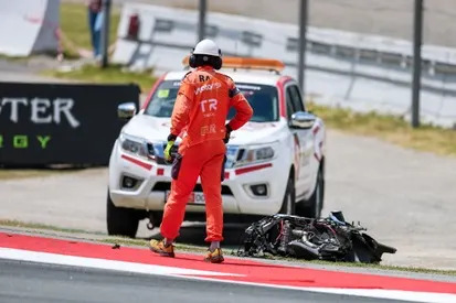 Johann Zarco reveals knee damage after Catalan GP crash Johann Zarco reveals knee damage after Catalan GP crash