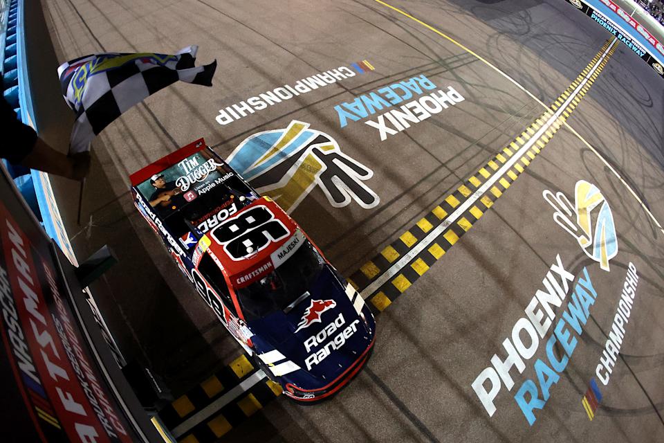 Ty Majeski celebrates a NASCAR truck title, remembers his wild trip, honors those that helped on the way in which Ty Majeski celebrates a NASCAR truck title, remembers his wild trip, honors those that helped on the way in which