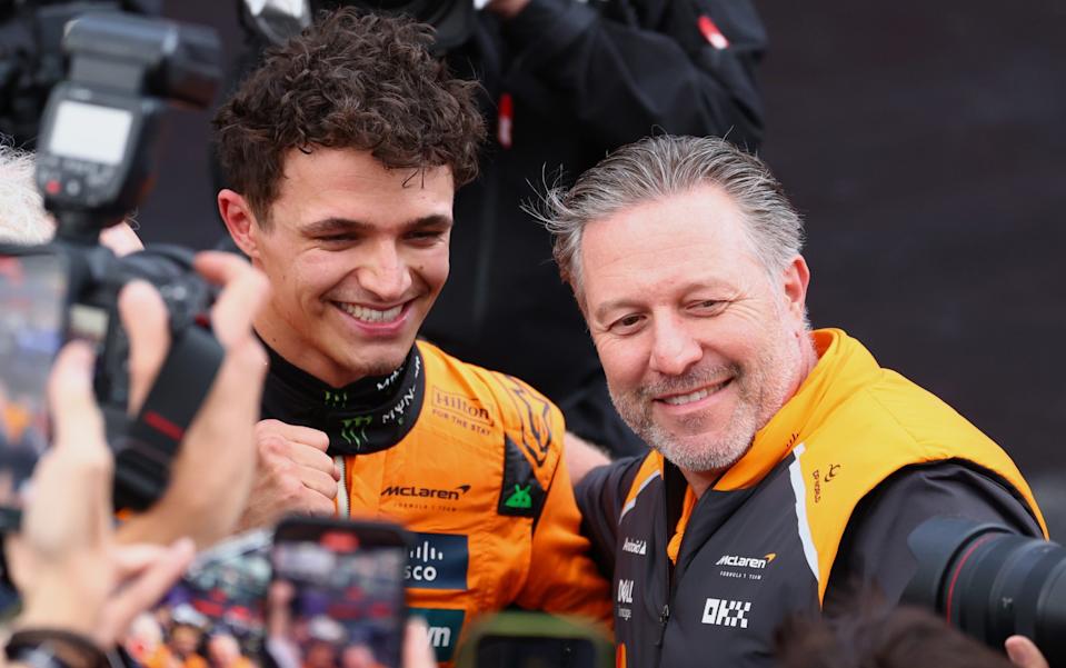 Lando Norris holds off Max Verstappen in chaotic Australian GP end Lando Norris holds off Max Verstappen in chaotic Australian GP end