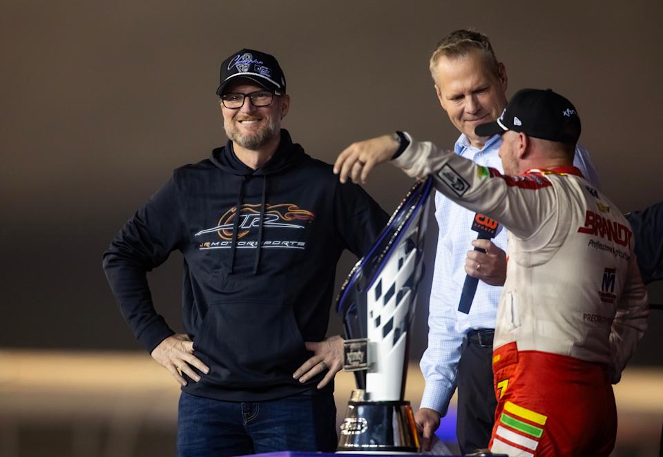 Dale Earnhardt Jr. enters Daytona 500 (as proprietor) and guess who’s shopping for the whiskey! Dale Earnhardt Jr. enters Daytona 500 (as proprietor) and guess who’s shopping for the whiskey!