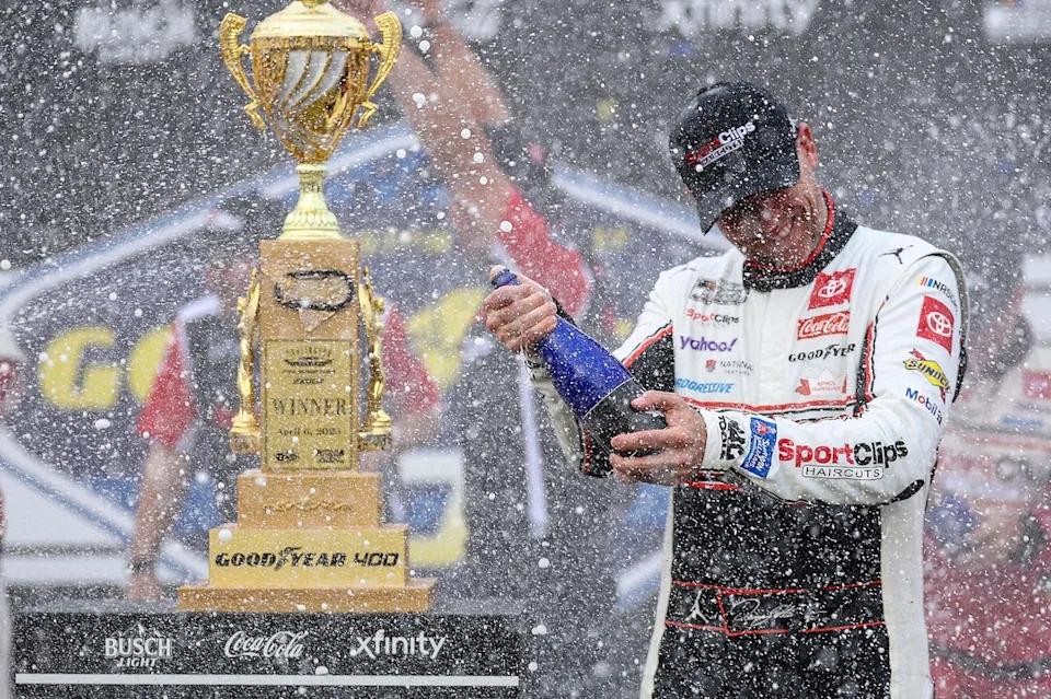 Denny Hamlin goes back-to-back, profitable Darlington Cup race in time beyond regulation Denny Hamlin goes back-to-back, profitable Darlington Cup race in time beyond regulation