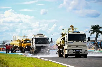 Rain delays begin of MotoGP Brazilian GP observe Rain delays begin of MotoGP Brazilian GP observe
