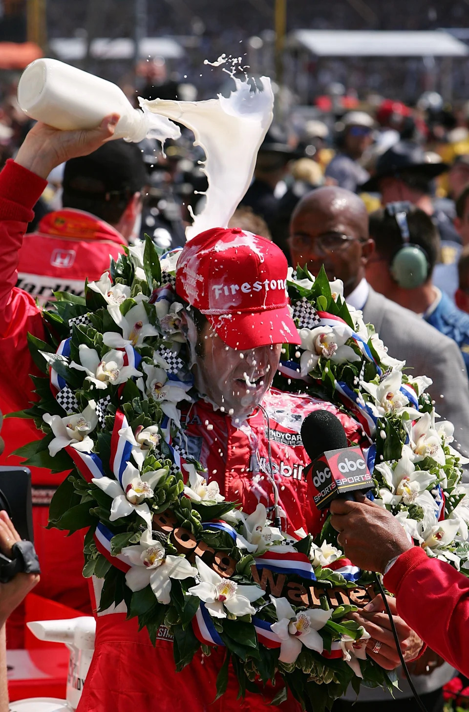 Indy 500 winners have a good time with a messy milk custom Indy 500 winners have a good time with a messy milk custom