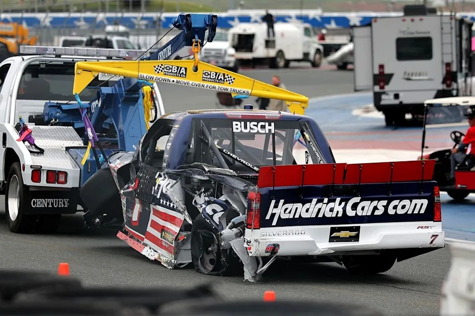 Layne Riggs wins wreck-filled NASCAR Truck race at Charlotte Layne Riggs wins wreck-filled NASCAR Truck race at Charlotte