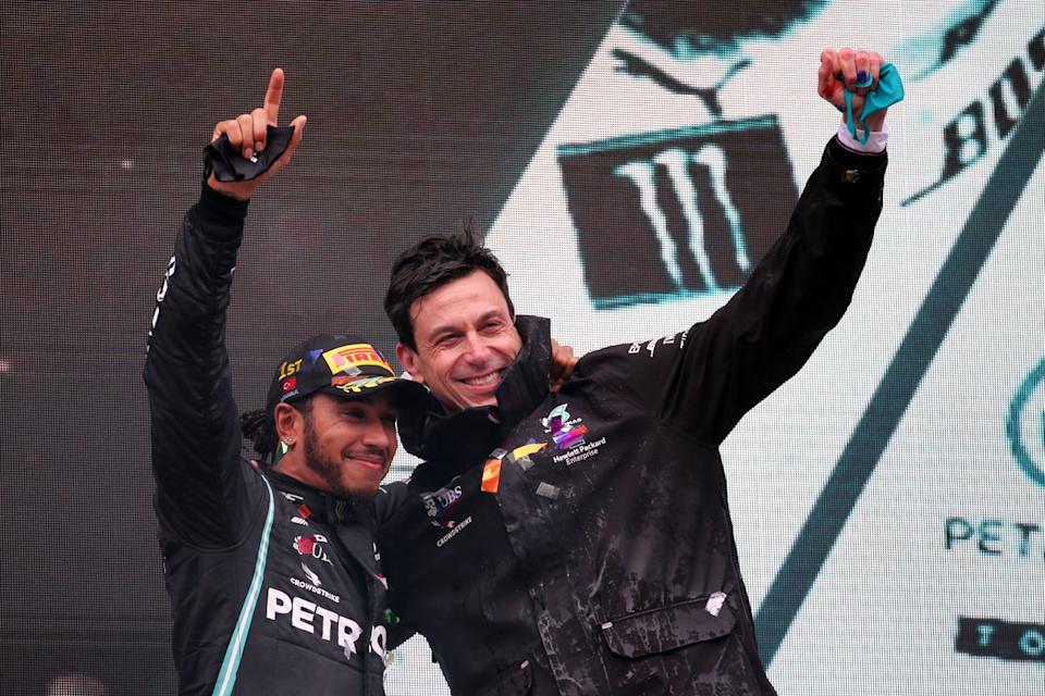 Toto Wolff reacts to Lewis Hamilton’s ‘iconic’ Ferrari unveiling Toto Wolff reacts to Lewis Hamilton’s ‘iconic’ Ferrari unveiling