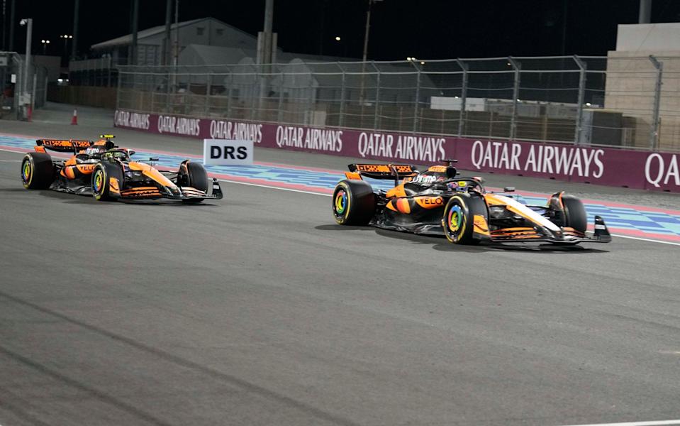 Lando Norris presents Oscar Piastri Qatar GP dash victory on the road Lando Norris presents Oscar Piastri Qatar GP dash victory on the road