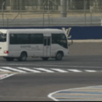 F1 testing suspended in Bahrain as a consequence of weird bus and damaged glass incidents F1 testing suspended in Bahrain as a consequence of weird bus and damaged glass incidents
