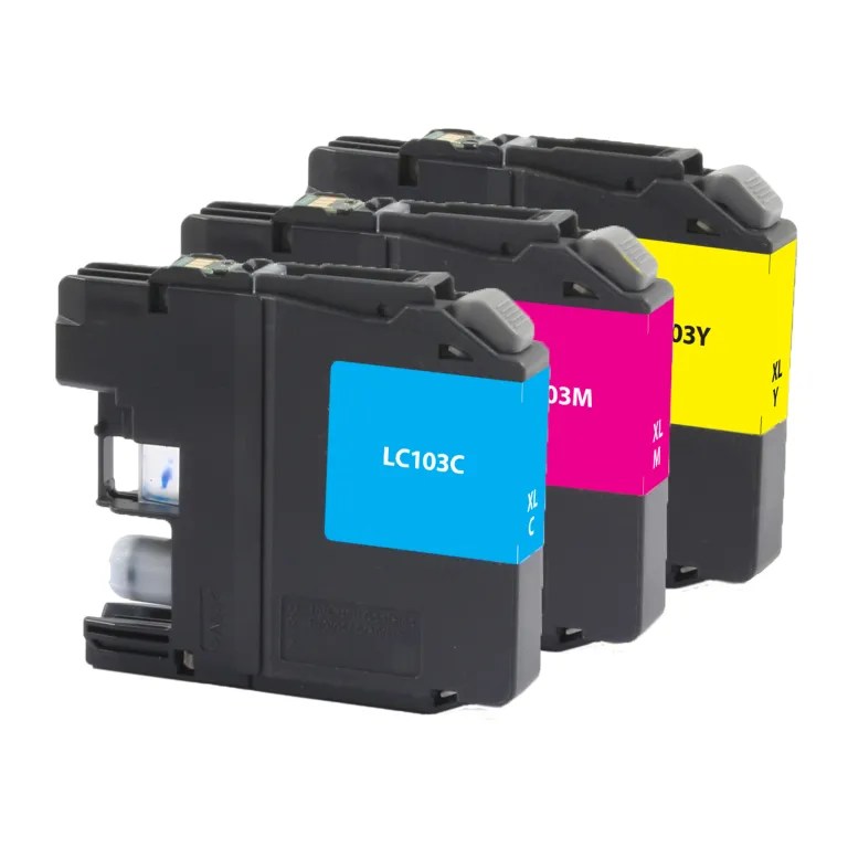 Clover Imaging Remanufactured High Yield Cyan, Magenta, Yellow Ink Cartridges for Brother LC103XL 3-Pack