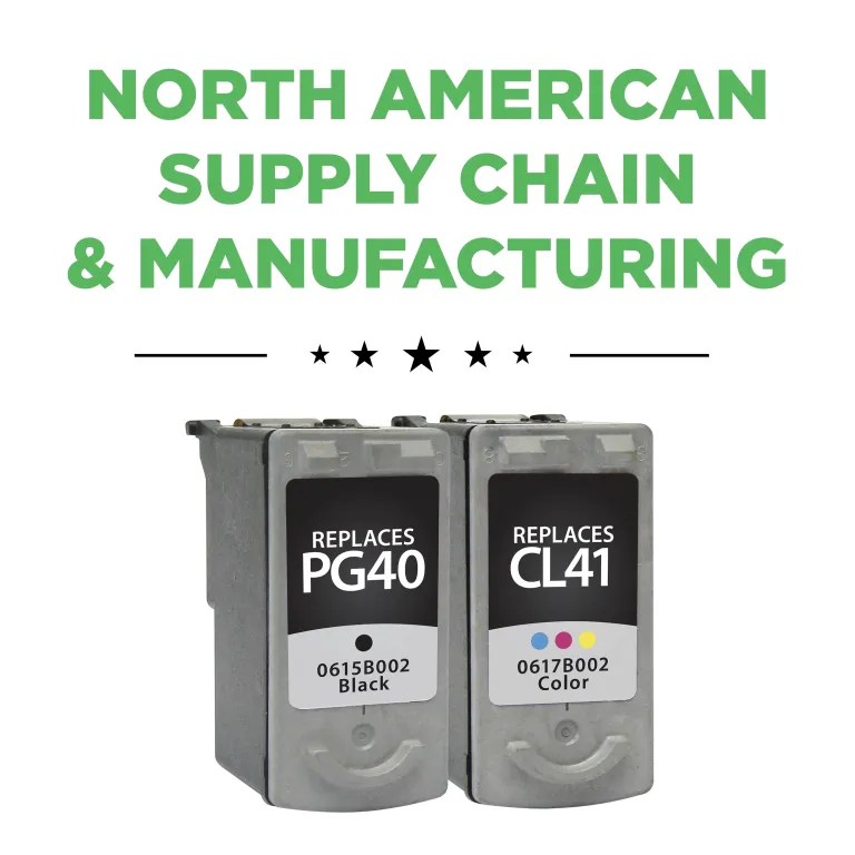 Clover Imaging Remanufactured Black, Color Ink Cartridges for Canon PG-40/CL-41