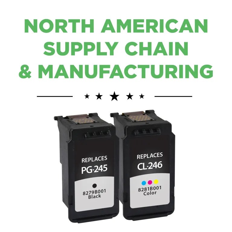 Clover Imaging Remanufactured Black, Color Ink Cartridges for Canon PG-245/CL-246 2-Pack