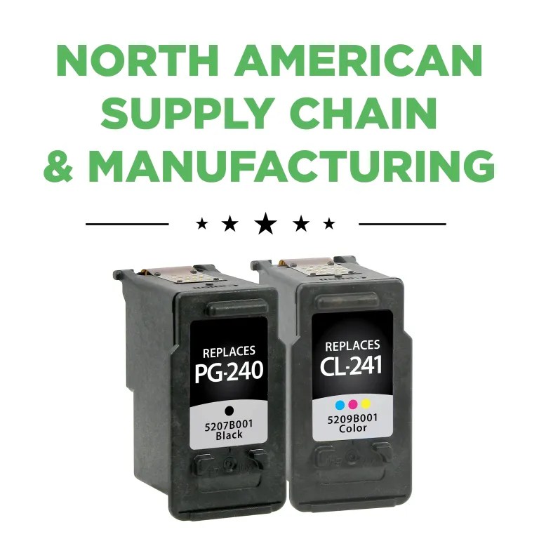 Clover Imaging Remanufactured Black, Color Ink Cartridges for Canon PG-240/CL-241