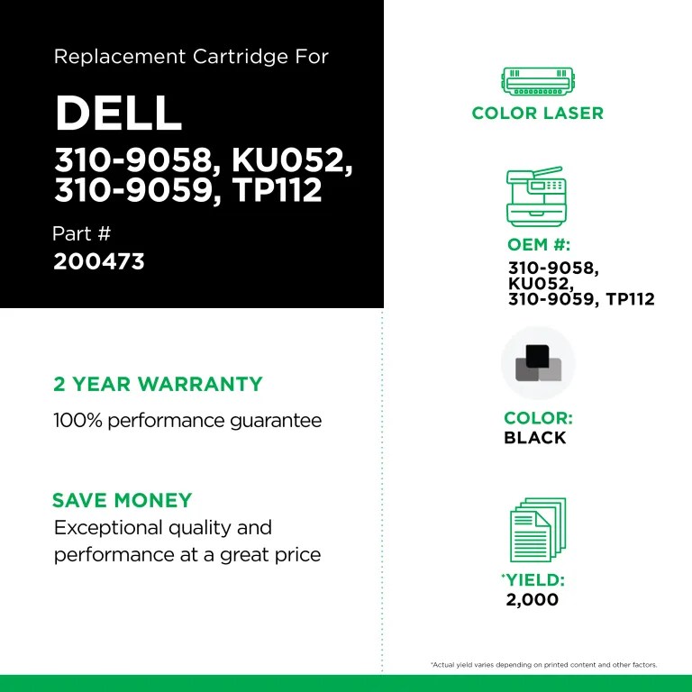 Clover Imaging Non-OEM New High Yield Black Toner Cartridge for Dell 1320