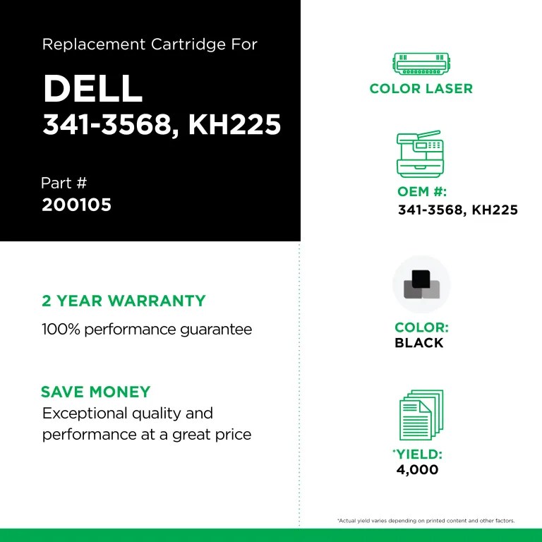 Clover Imaging Non-OEM New High Yield Black Toner Cartridge for Dell 3010