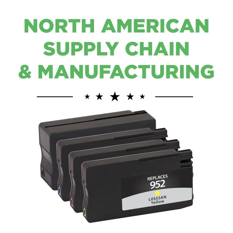 Clover Imaging Remanufactured Black High Yield, Cyan, Magenta, Yellow Ink Cartridges for HP 952XL/952 (N9K28AN) 4-Pack