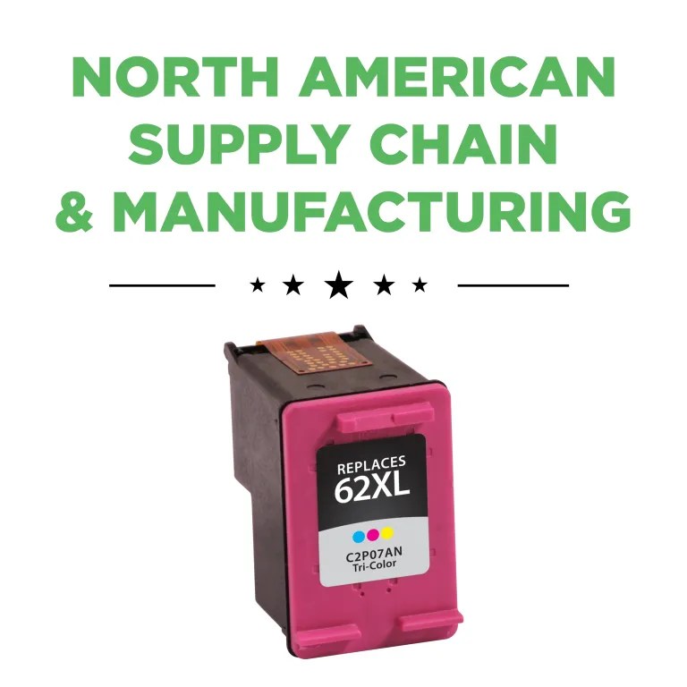 Clover Imaging Remanufactured High Yield Tri-Color Ink Cartridge for HP 62XL (C2P07AN)