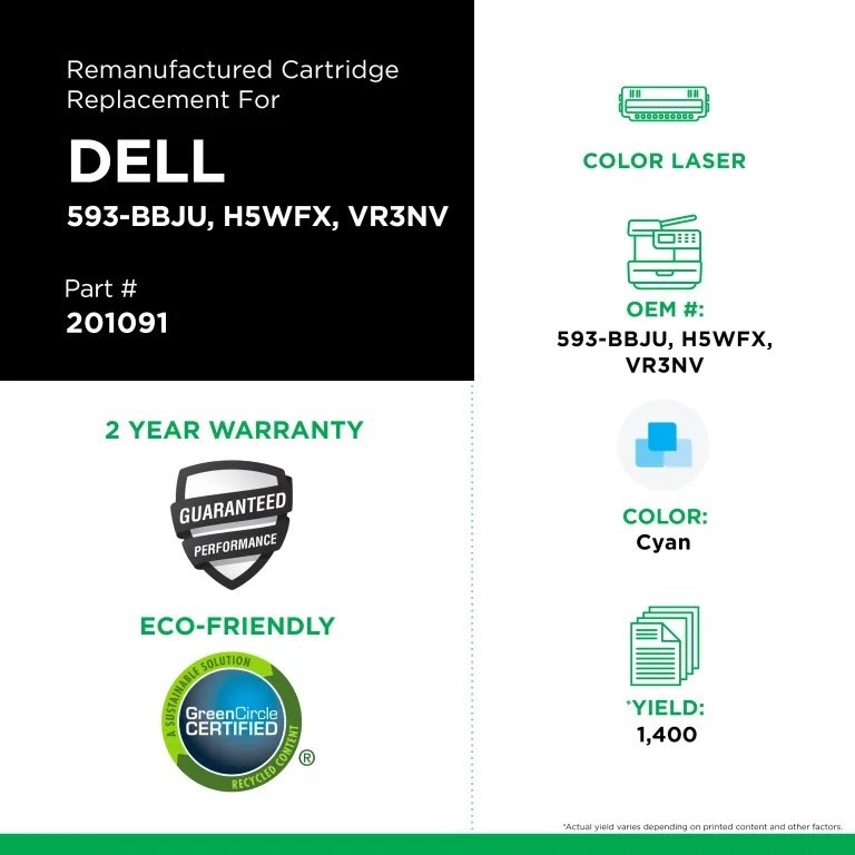 Clover Imaging Remanufactured Cyan Toner Cartridge for Dell E525