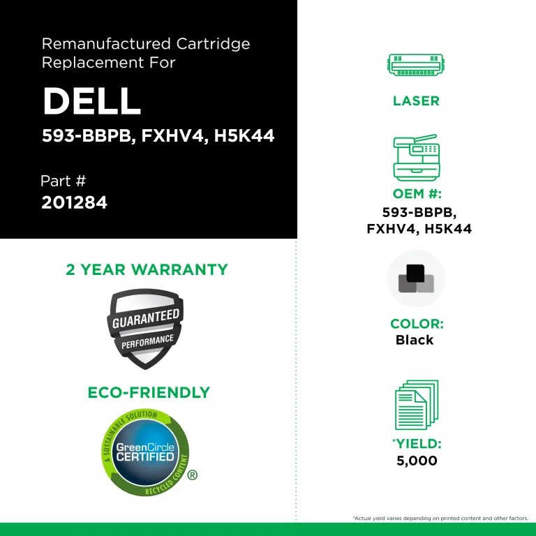 Clover Imaging Remanufactured Extra High Yield Black Toner Cartridge for Dell H825