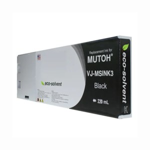 WF Non-OEM New Black Wide Format Inkjet Cartridge for Mutoh VJ-MSINK3A-BK220 WF Non-OEM New Black Wide Format Inkjet Cartridge for Mutoh VJ-MSINK3A-BK220