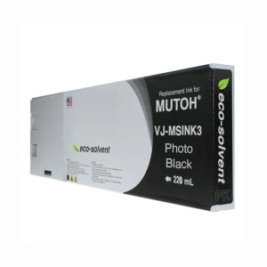 WF Non-OEM New Light Black Wide Format Inkjet Cartridge for Mutoh VJ-MSINK3A-LK220 WF Non-OEM New Light Black Wide Format Inkjet Cartridge for Mutoh VJ-MSINK3A-LK220