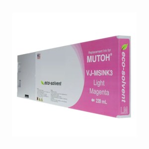 WF Non-OEM New Light Magenta Wide Format Inkjet Cartridge for Mutoh VJ-MSINK3-LM220 WF Non-OEM New Light Magenta Wide Format Inkjet Cartridge for Mutoh VJ-MSINK3-LM220
