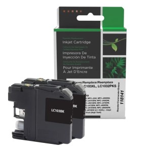 Clover Imaging Remanufactured High Yield Black Ink Cartridges for Brother LC103XL 2-Pack Clover Imaging Remanufactured High Yield Black Ink Cartridges for Brother LC103XL 2-Pack