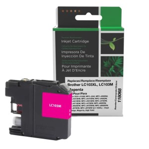 Clover Imaging Remanufactured High Yield Magenta Ink Cartridge for Brother LC103XL Clover Imaging Remanufactured High Yield Magenta Ink Cartridge for Brother LC103XL
