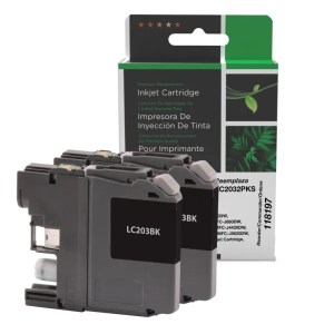 Clover Imaging Remanufactured High Yield Black Ink Cartridge for Brother LC203XL 2-Pack Clover Imaging Remanufactured High Yield Black Ink Cartridge for Brother LC203XL 2-Pack