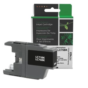 Clover Imaging Remanufactured High Yield Black Ink Cartridge for Brother LC71/LC75 Clover Imaging Remanufactured High Yield Black Ink Cartridge for Brother LC71/LC75