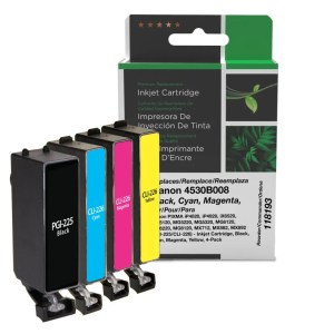 Clover Imaging Remanufactured Black, Cyan, Magenta, Yellow Ink Cartridges for Canon PGI-225/CLI-226 (4530B008) 4-Pack Clover Imaging Remanufactured Black, Cyan, Magenta, Yellow Ink Cartridges for Canon PGI-225/CLI-226 (4530B008) 4-Pack