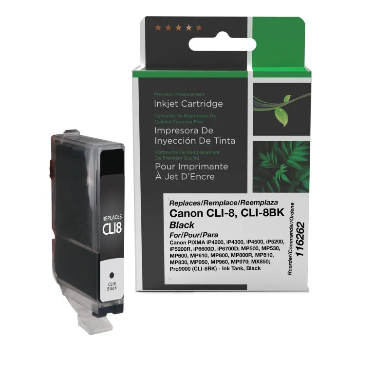 Clover Imaging Remanufactured Black Ink Cartridge for Canon CLI-8 (0620B002)