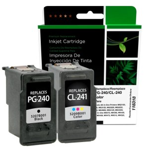 Clover Imaging Remanufactured Black, Color Ink Cartridges for Canon PG-240/CL-241 Clover Imaging Remanufactured Black, Color Ink Cartridges for Canon PG-240/CL-241