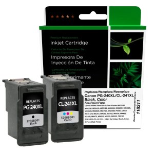 Clover Imaging Remanufactured High Yield Black, Color Ink Cartridges for Canon PG-240XL/CL-241XL 2-Pack Clover Imaging Remanufactured High Yield Black, Color Ink Cartridges for Canon PG-240XL/CL-241XL 2-Pack